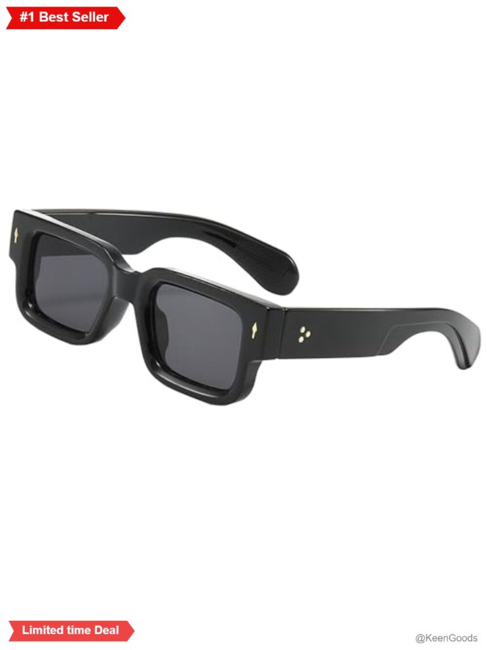 Thick Square Frame Sunglasses UV400 Protection Chunky Rectangle Shades